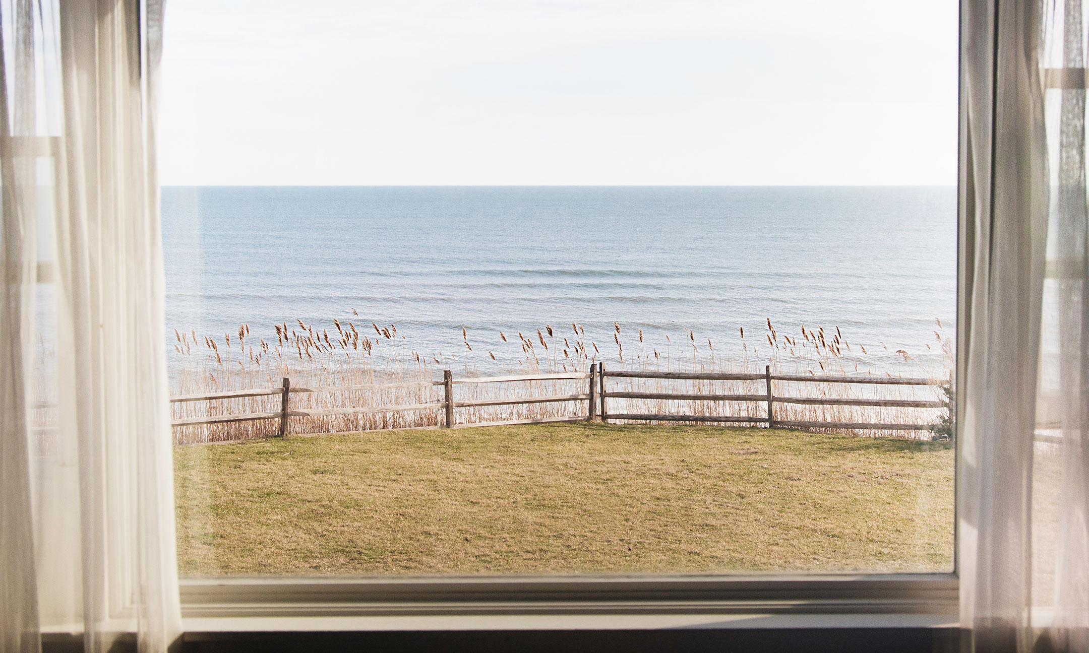 view of ocean from window 