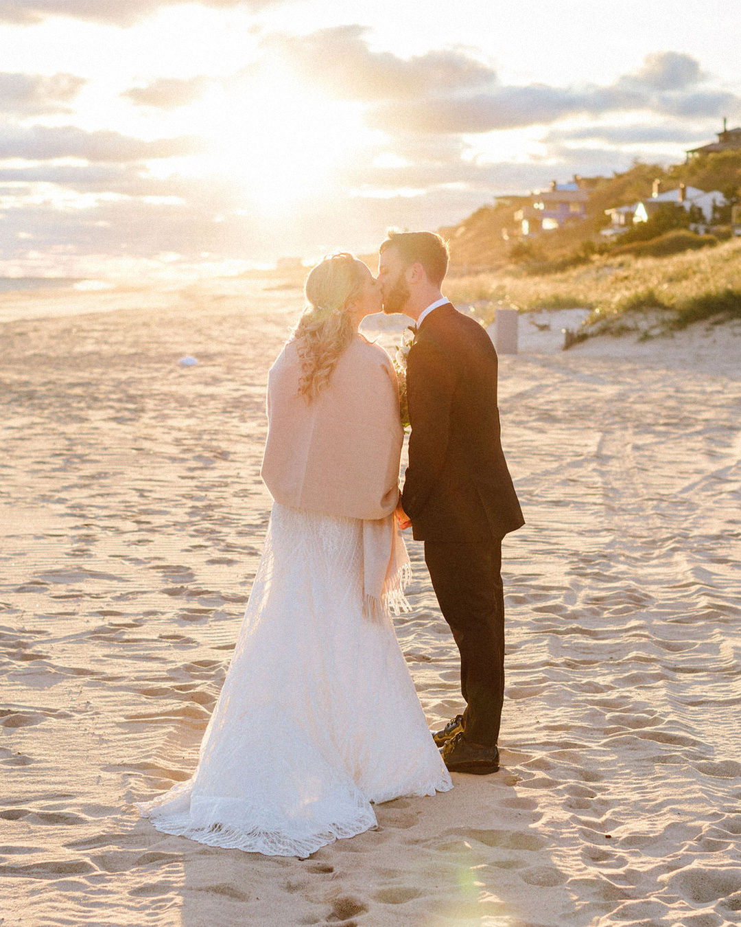 Married couple on beach