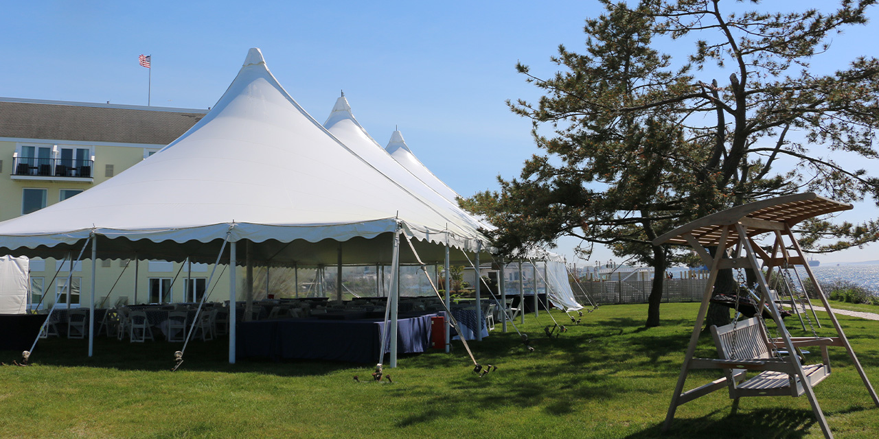 North Lawn event set up 