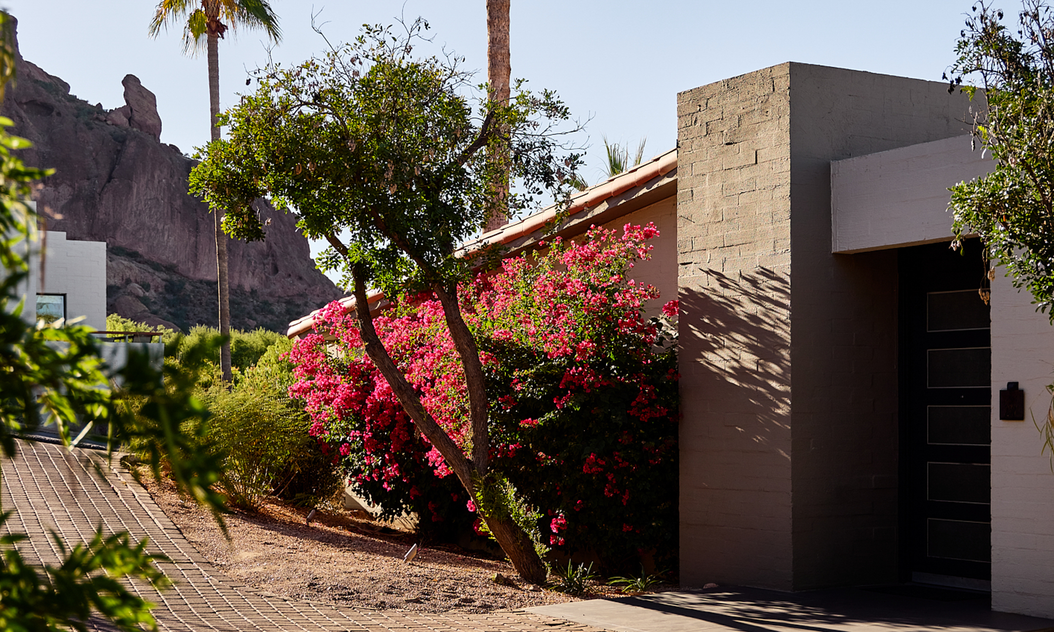 Mountain Casita exterior entrance with accessible walkway.