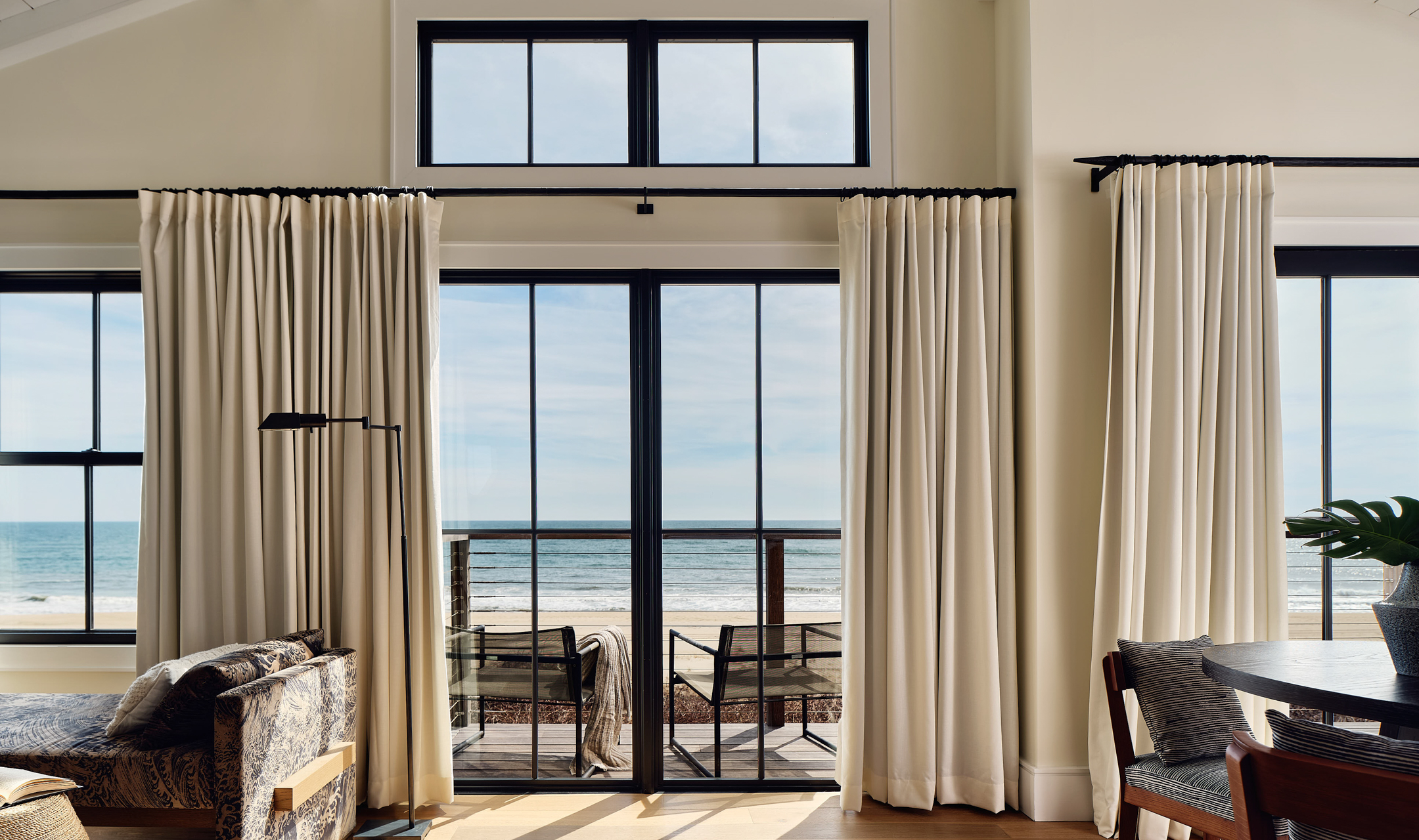 Beach view from inside living room.