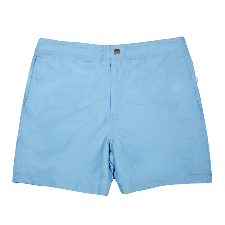 Onia Calder Swim Trunks In Ocean Blue - Front