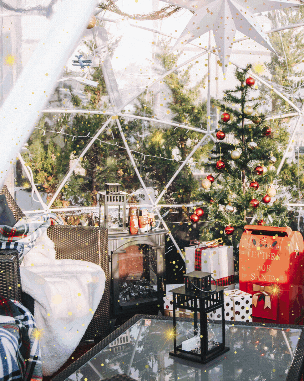 An assortment of holiday images from Gurney's Resorts
