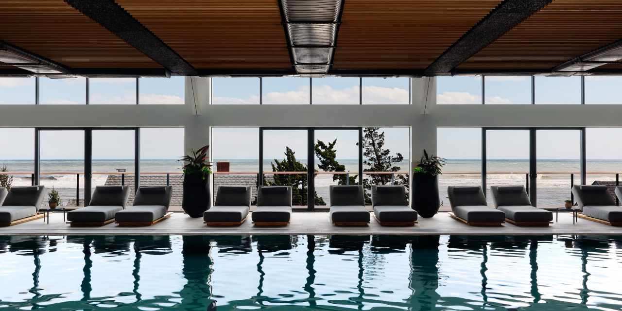 The indoor pool at Gurney's Montauk Resort