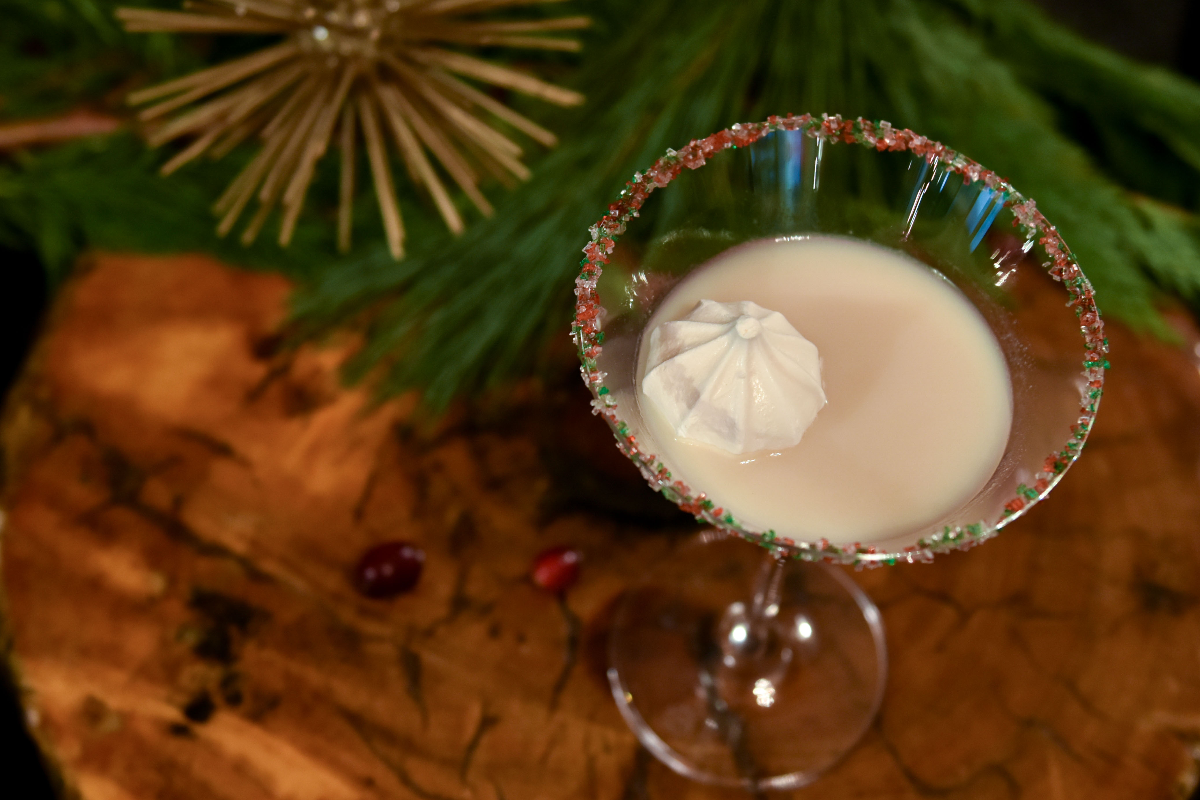 Eight Maids A-Milking White chocolate washed vodka, Bailey’s Irish Cream, lemon oil