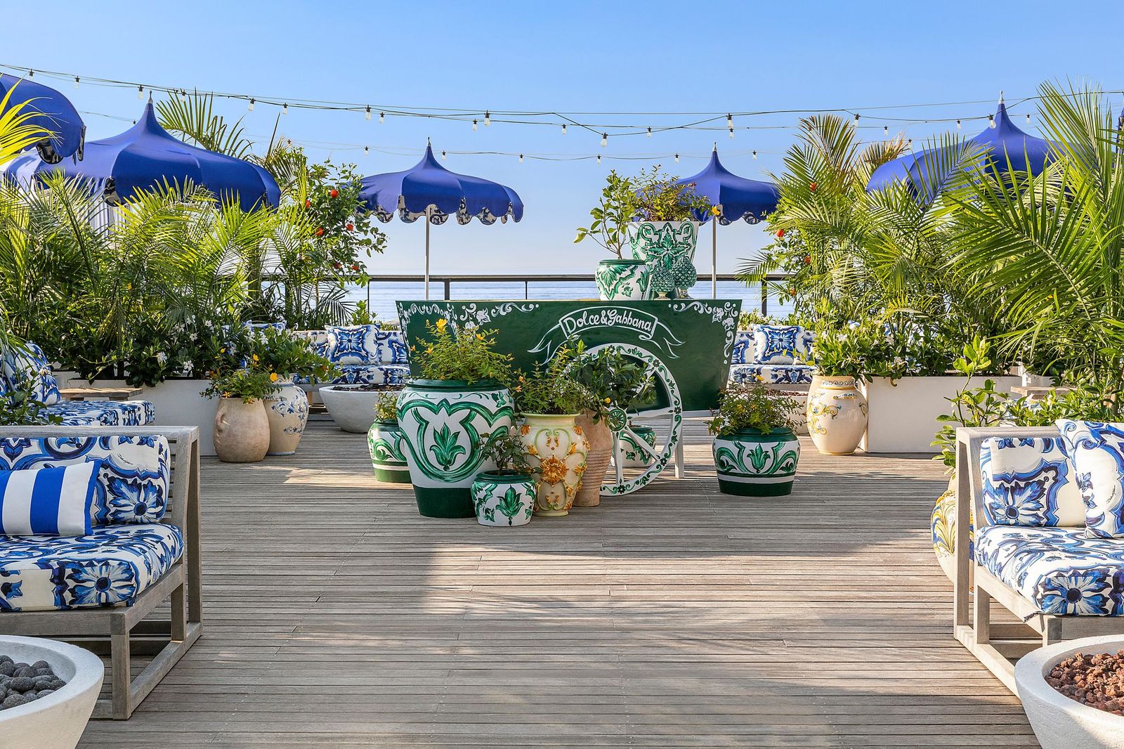deck designed for D&G pop up event