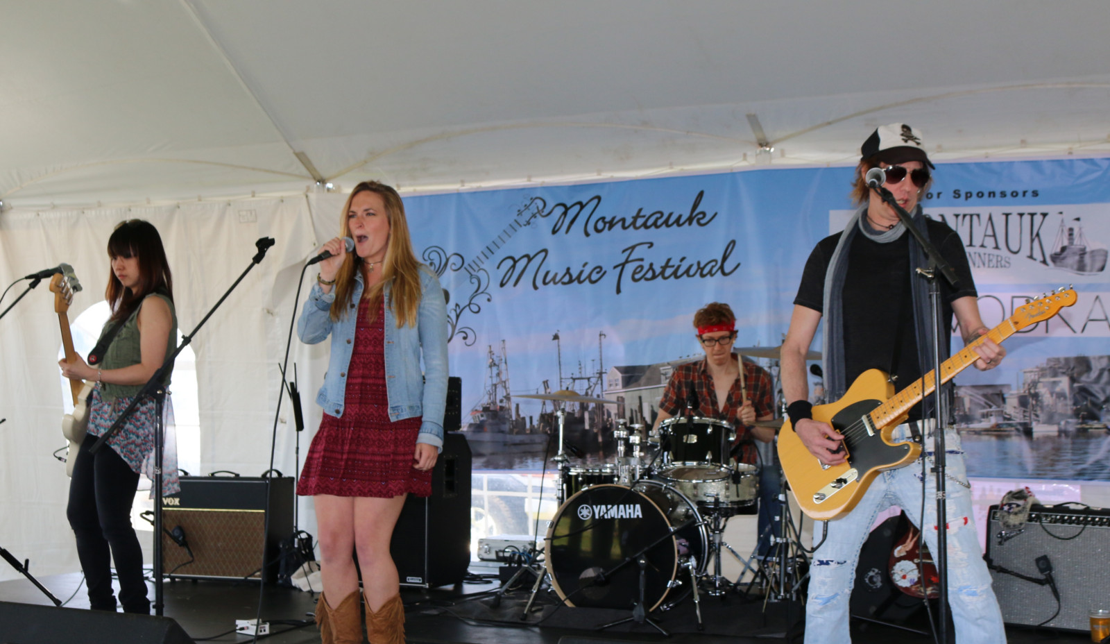 Performers on stage at the Montauk Music Festival