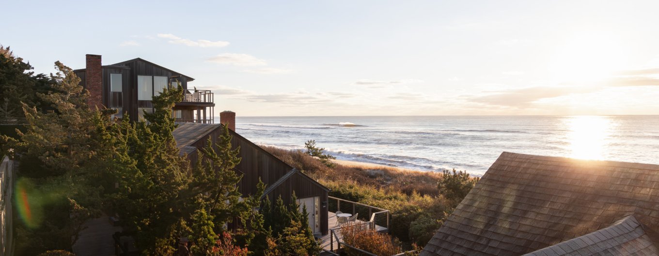 Scenic view of sun setting over the ocean at Gurney's Montauk.