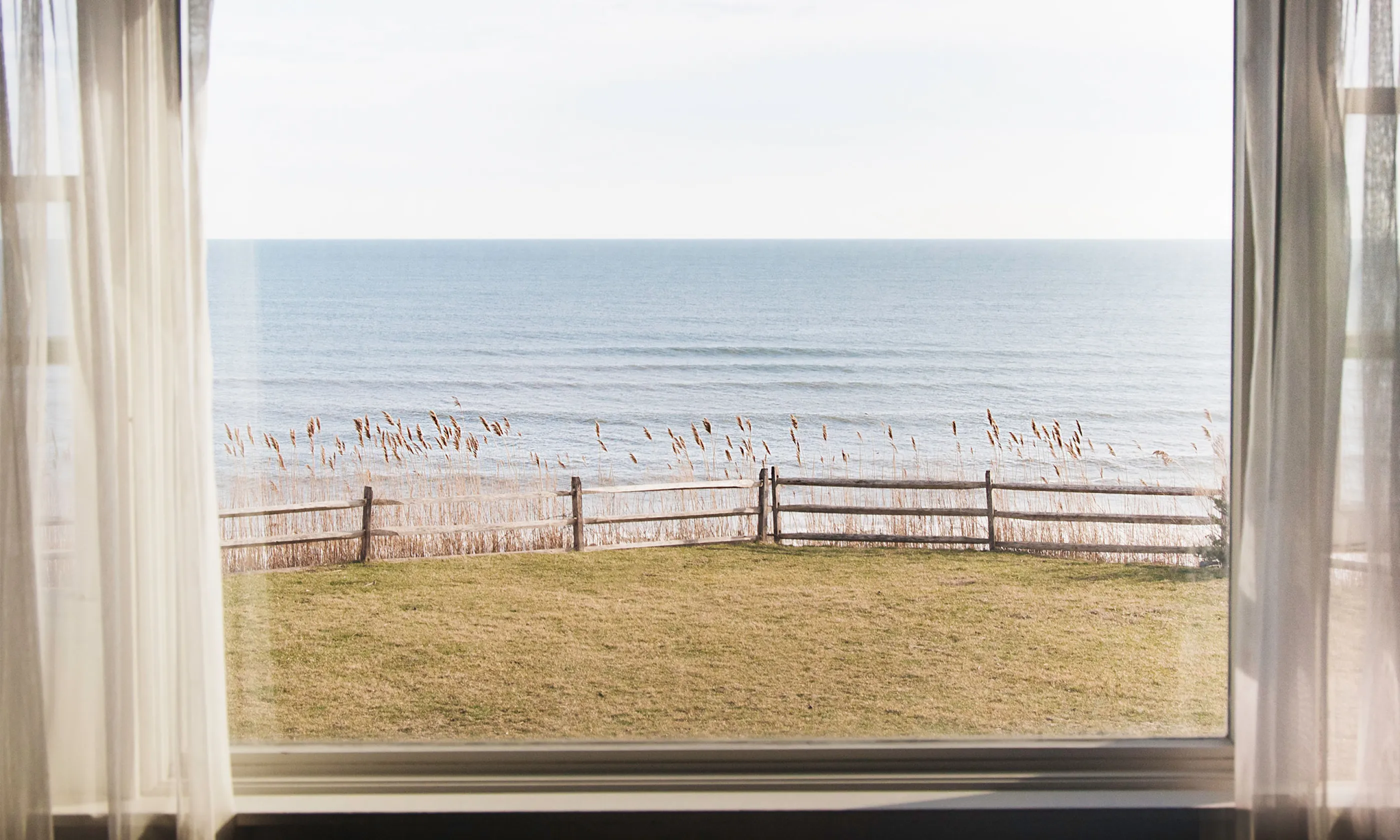 view of ocean from window 