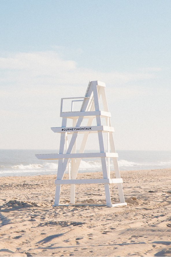 lifeguard chair on the beach at Gurney's Montauk