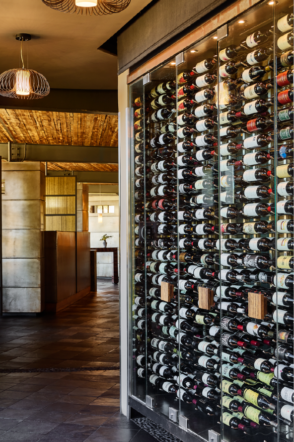 The wine wall at Sanctuary Camelback Mountain