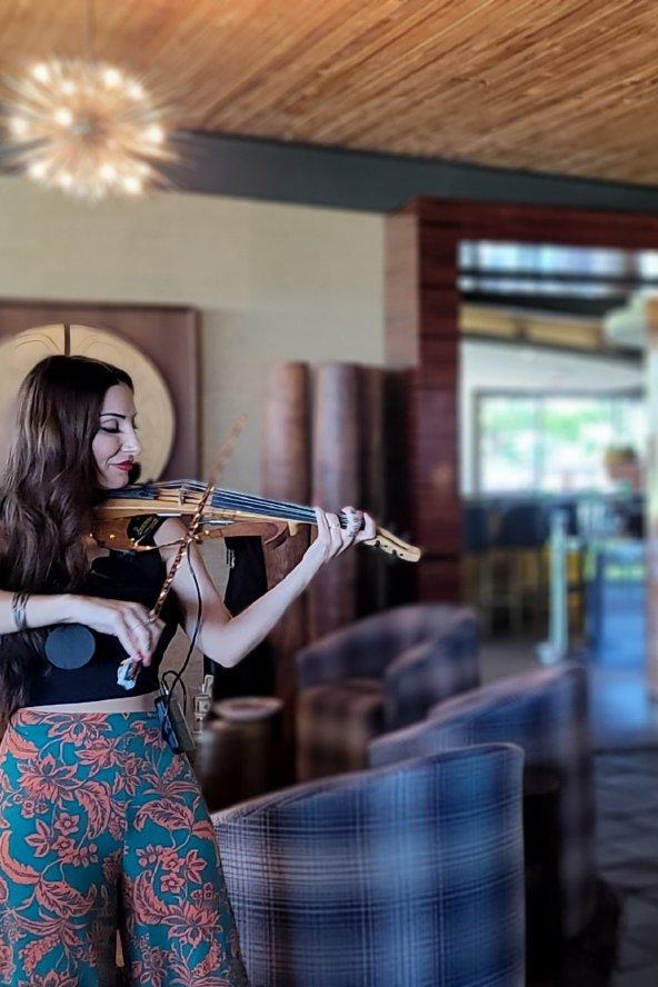 Women playing violin