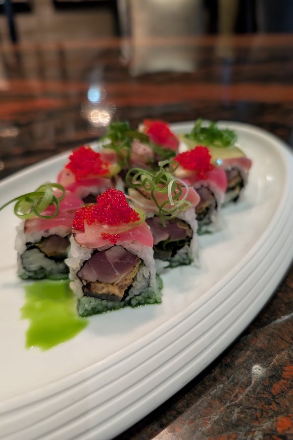 Hand-rolled sushi at Jade Bar