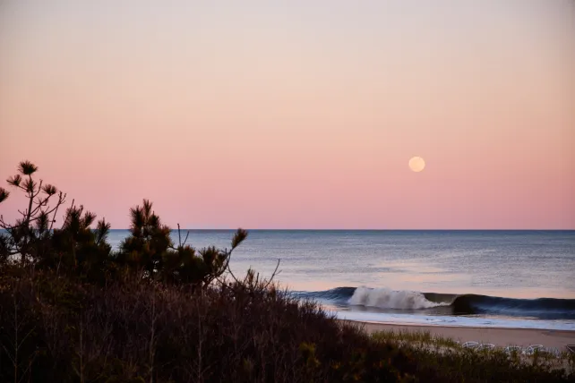 sunset over beach