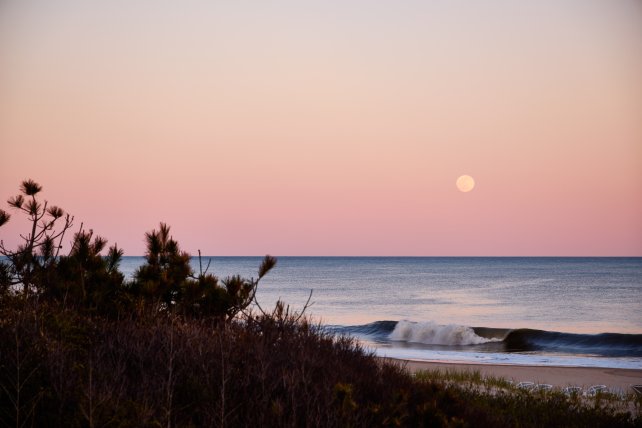 sunset over beach