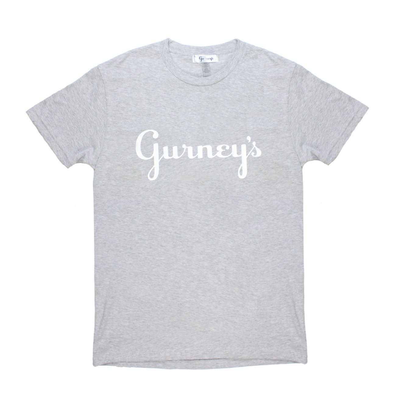 Gurney's T-shirt Screened across chest front grey