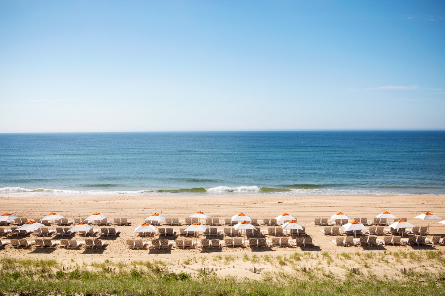 View overlooking Gurney's Montauk's private beach.