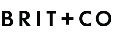 "BRIT + CO" logo in black text.