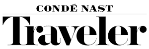 Condé Nast Traveler logo in black text on a transparent background.