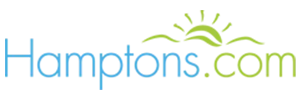 Hamptons.com logo with a sun above the text.