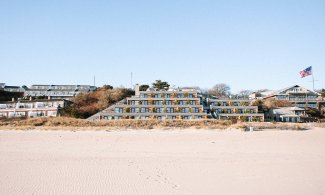 Landscape of resort from the beach