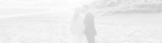 bride & groom on beach