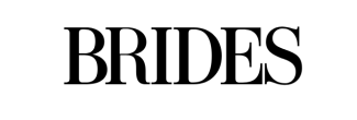 Brides Magazine Logo black font on white background.