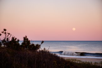 sunset over beach